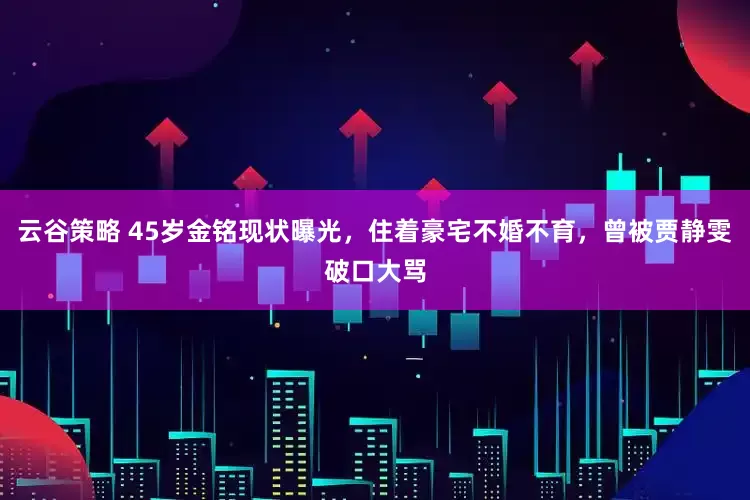 云谷策略 45岁金铭现状曝光，住着豪宅不婚不育，曾被贾静雯破口大骂