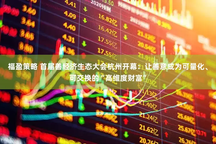 福盈策略 首届善经济生态大会杭州开幕：让善意成为可量化、可交换的“高维度财富”